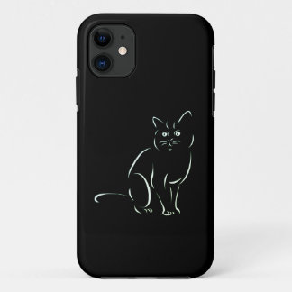 Simply White Kitty Cat iPhone 11 Case