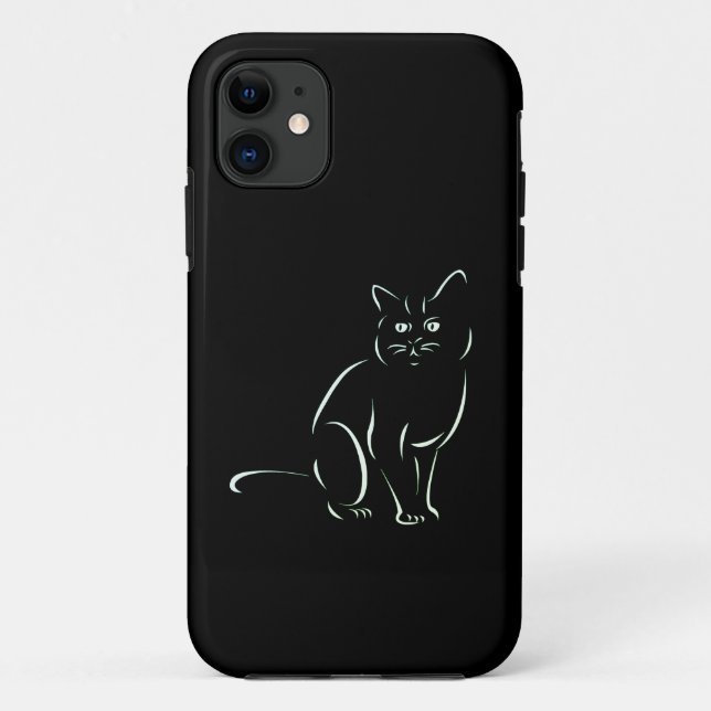 Simply White Kitty Cat Case-Mate iPhone Case (Back)