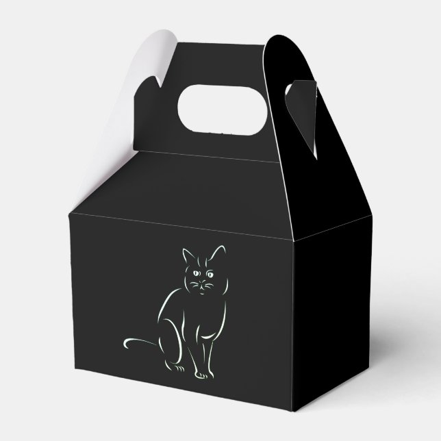Simply White Kitty Cat Favor Boxes (Front Side)