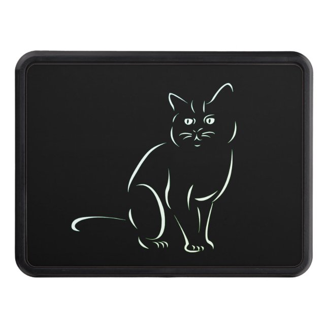 Simply White Kitty Cat Hitch Cover (Front)