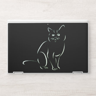 Simply White Kitty Cat HP Laptop Skin