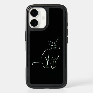 Simply White Kitty Cat iPhone 16 Case
