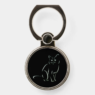 Simply White Kitty Cat Phone Ring Stand