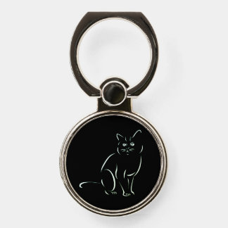 Simply White Kitty Cat Phone Ring Stand