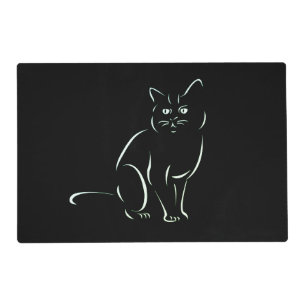 Simply White Kitty Cat Placemat