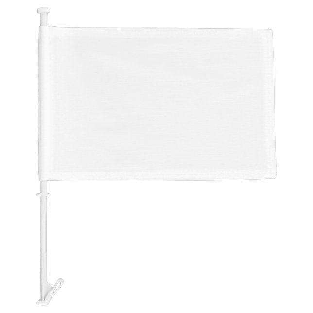 Simply White Solid Color Personalize It Custom Car Flag (Front)