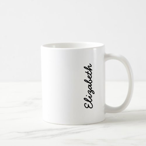 Simply White Solid Color Personalize It Custom Coffee Mug