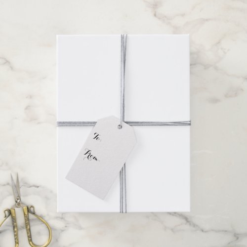 Simply White Solid Color Personalize It Custom Gift Tags