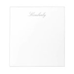 Simply White Solid Color Personalize It Custom Notepad