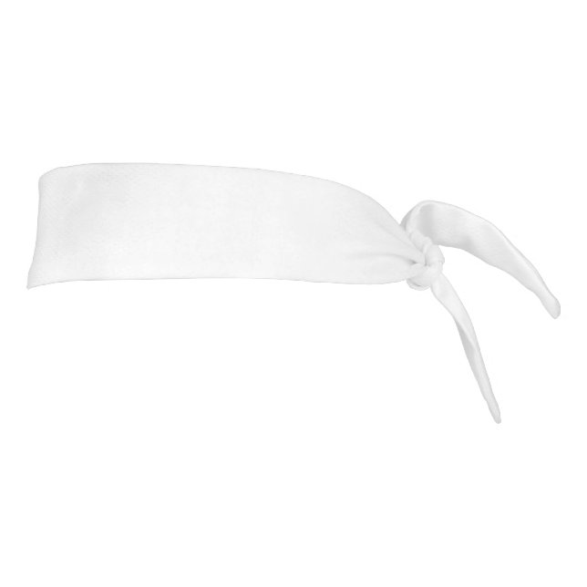 Simply White Solid Color Personalize It Custom Tie Headband (Rotate 90)
