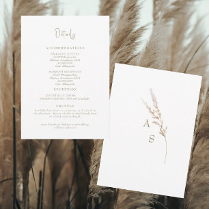 Simply White Wedding Details Enclosure Invitation