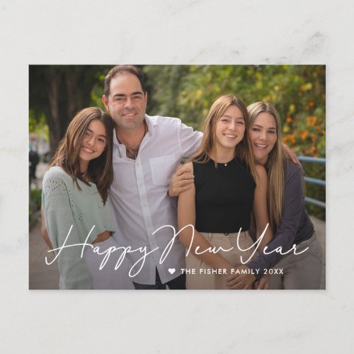 Simply Written Happy New Year Photo Card