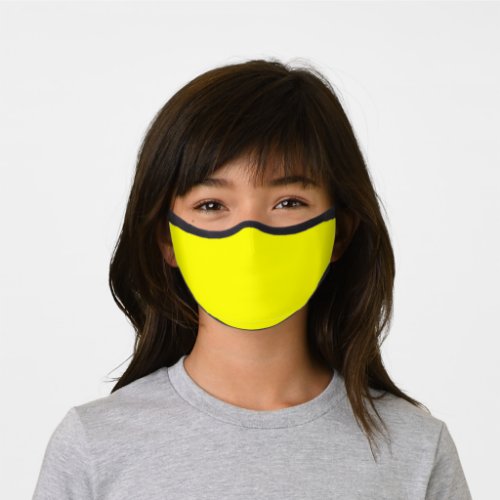 Simply Yellow Solid Color Customize It COVID19 Kid Premium Face Mask