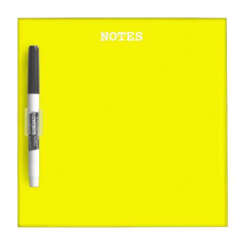 Simply Yellow Solid Color Dry_Erase Board