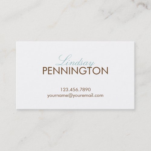 Simply Yours Modern Calling Card or Business Card