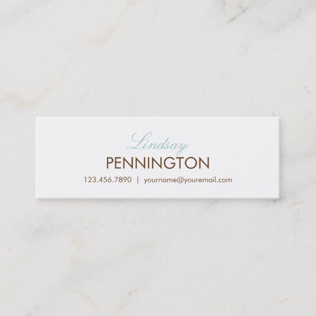 Simply Yours Modern Skinny Calling Cards (Front)