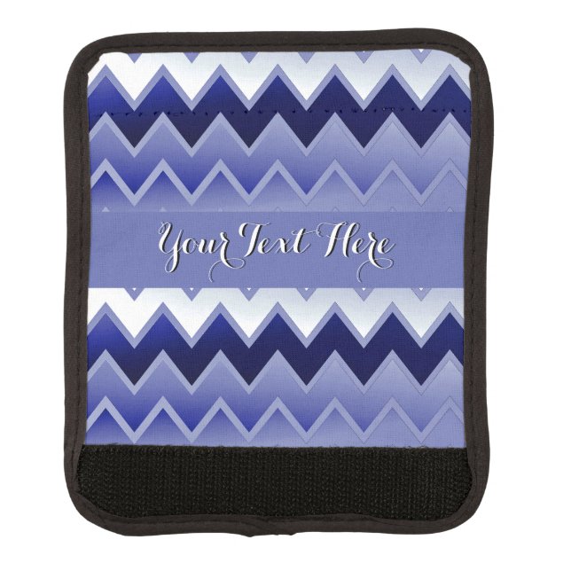 Simply ZigZag-navy Blue Luggage Handle Wrap (Front)