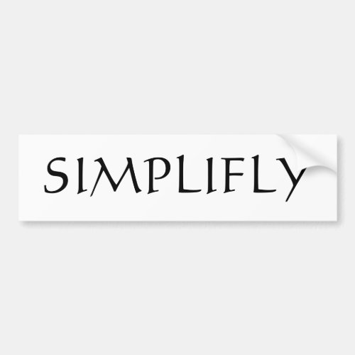 Simplyfly Bumper Sticker