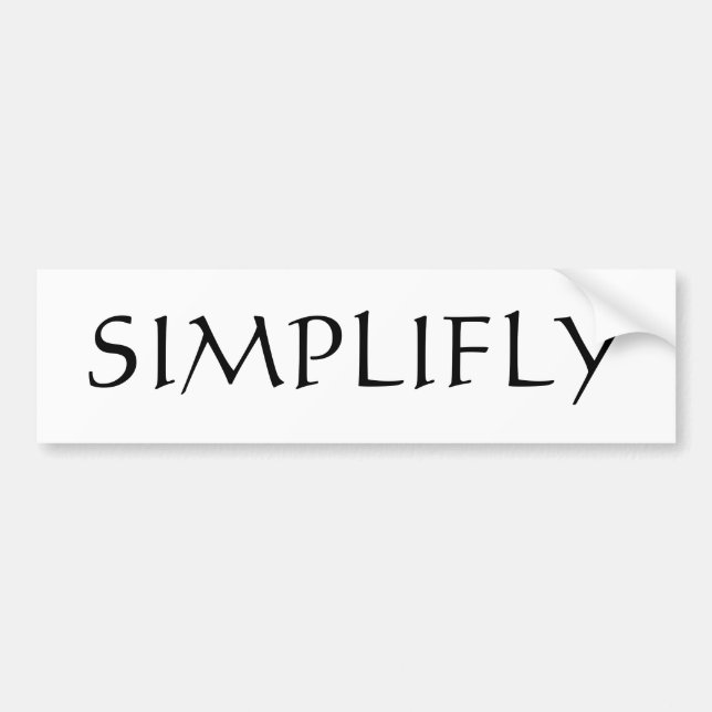 Simplyfly Bumper Sticker (Front)