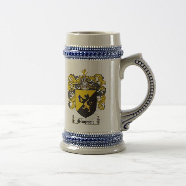 Simpson Coat of Arms Stein (Right)