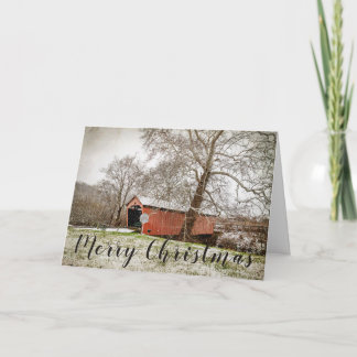 Simpson Creek Covered Bridge Merry Christmas Card