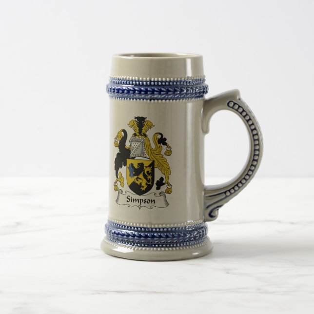 Simpson Family Crest Beer Stein (Right)