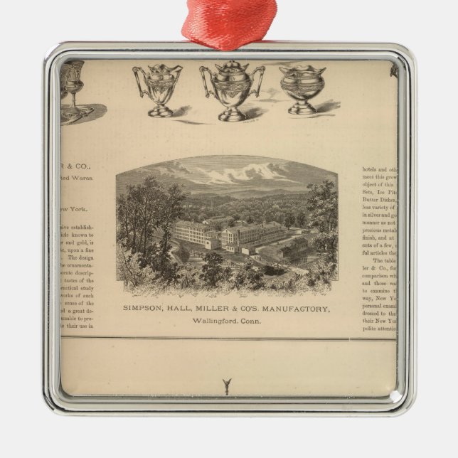 Simpson, Hall, Miller and Traveler's Company Metal Ornament (Front)