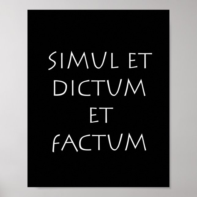Simul et dictum et factum poster (Front)