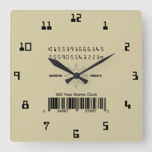 Simulated 500 Year Atomic Square Wall Clock