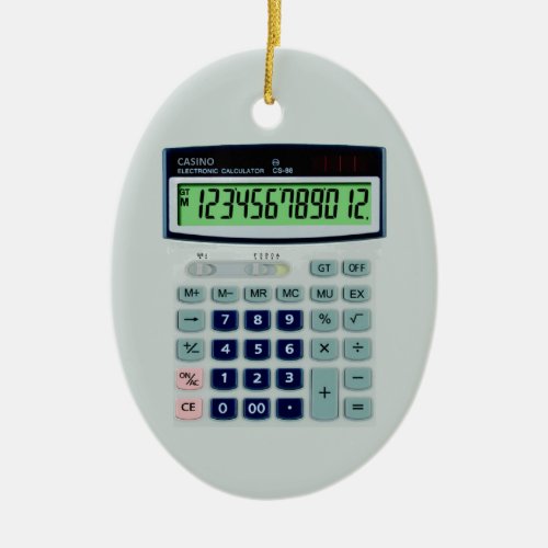 Simulated Calculator Ceramic Ornament