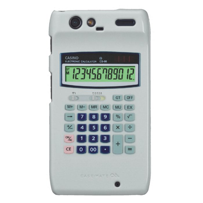 Simulated Calculator Droid RAZR Cases
