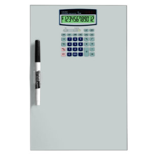 Simulated Calculator Dry-Erase Board