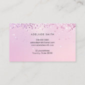 simulated chunky pink purple glitter design business card | Zazzle