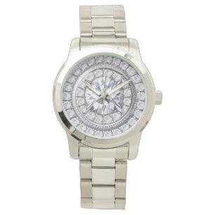 Simulated Diamond Crystal Watch