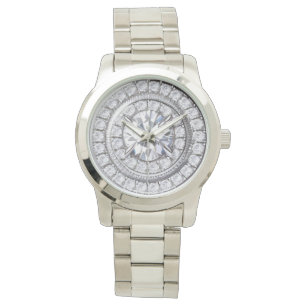 Simulated Diamond Crystal Watch
