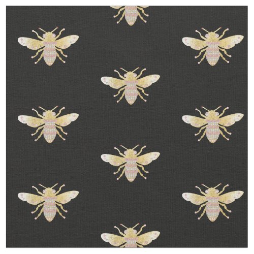simulated glitter bee fabric