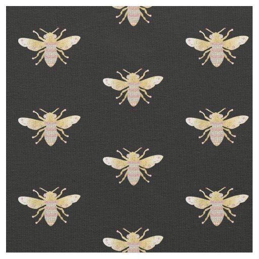 simulated glitter bee fabric