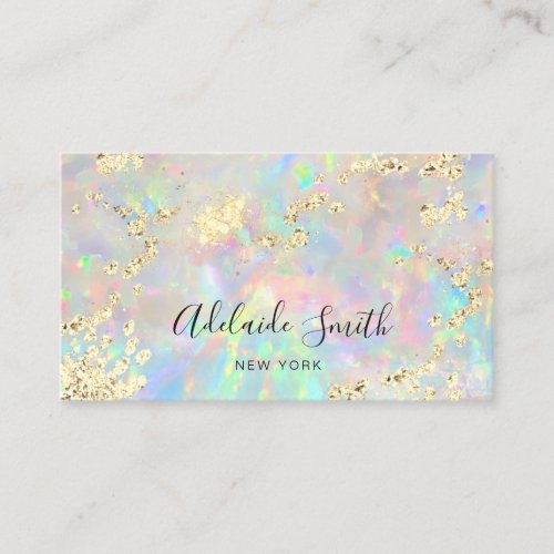 simulated glitter on new opal business card