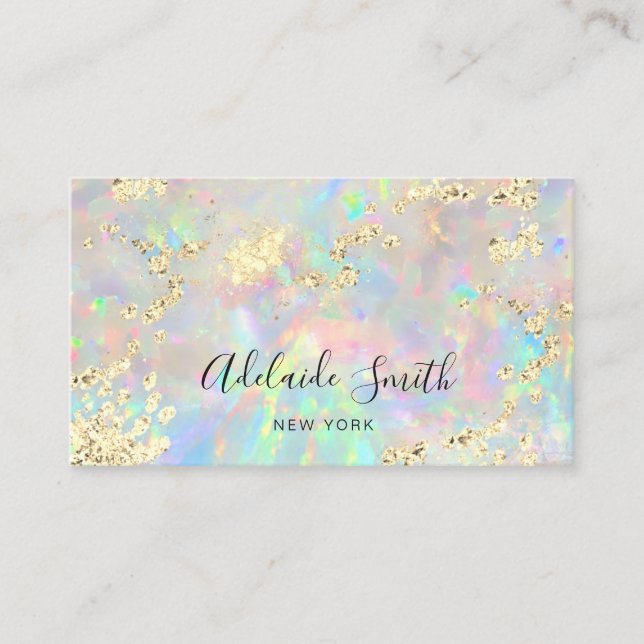 simulated glitter on new opal business card (Front)