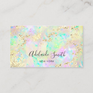 simulated glitter on opal texture business card