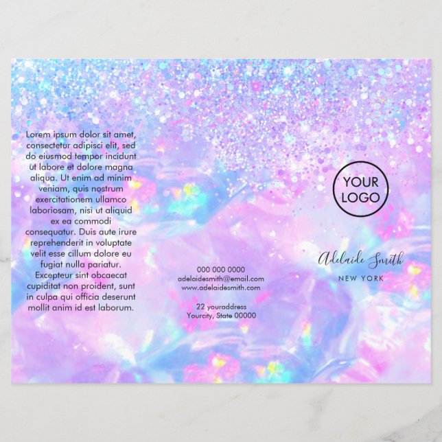 simulated glitter purple opal brochure (Front)