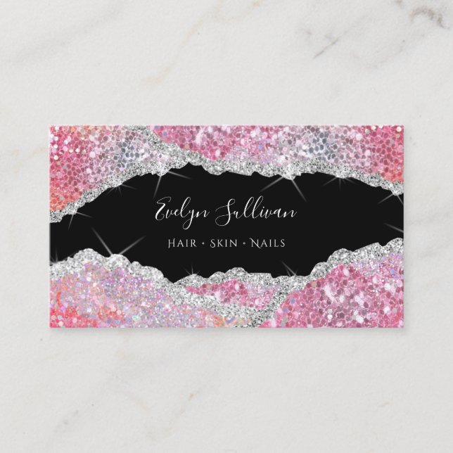 Simulated glitter texture business card (Front)