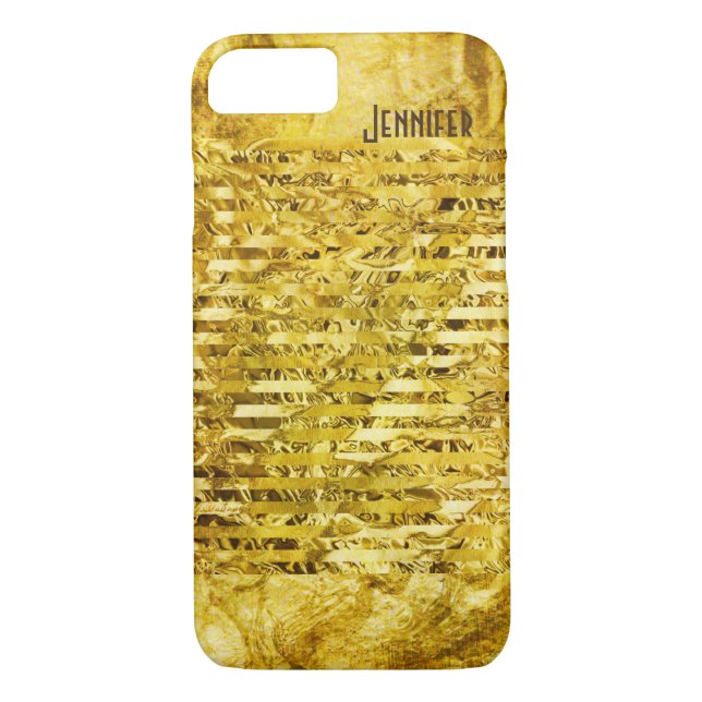Simulated Gold Foil Paper Shiny Personalized Case-Mate iPhone Case (Back)