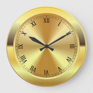 Simulated Gold Large Clock