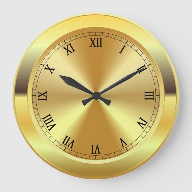 Simulated Gold Large Clock (Front)