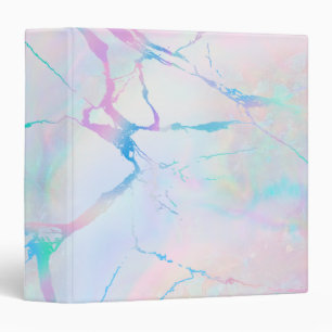 simulated holo marble 3 ring binder