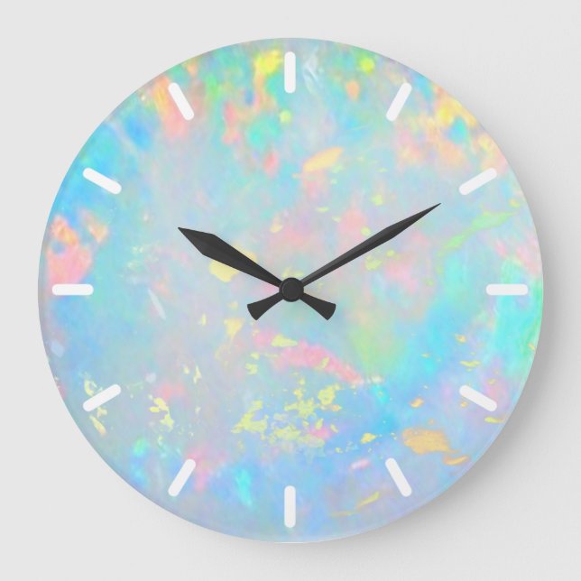 simulated holographic opal large clock (Front)