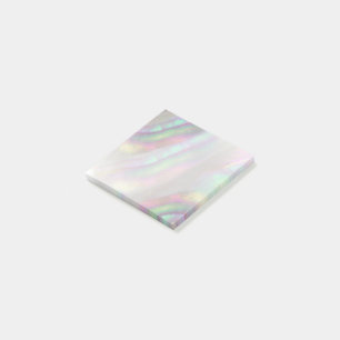 simulated iridescent shell post-it notes