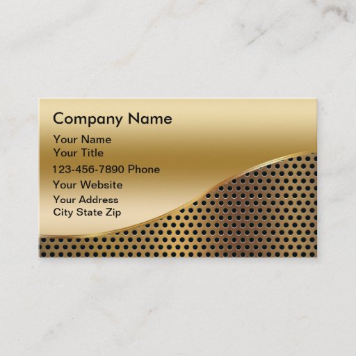 Customizable Simulated Metal Business Cards