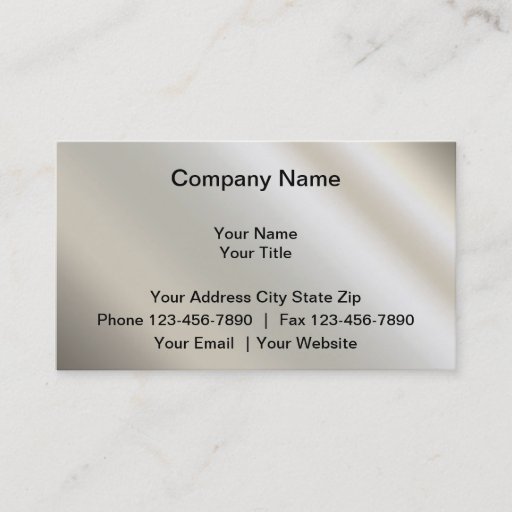Customizable Simulated Metal Business Cards
